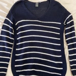 Navy striped sweater